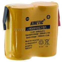 Akum. ( Ni-Cd )2.4V 2000mAh z wyprowadzeniami