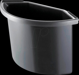 H6106795 Waste paper basket insert without lid, black, 2 litres