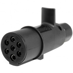 Wtyczka naczepowa typu N (czarna) 7-pin 24V plastikowa na kabel AMIO