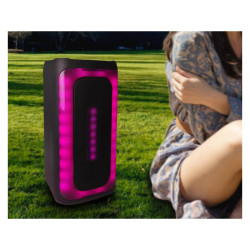 Głośnik Bluetooth LTC 8W RGB Czarny, Aux, USB, MicroSD, Wejście Mic.