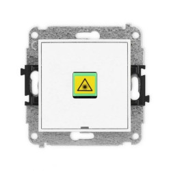 MINI Mechanizm gniazda światłowodowego/optycznego pojedynczego, bez pola opisowego biały mat 25MGOPBO-1