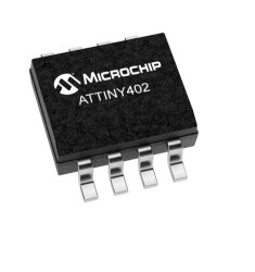 Mikrokontroler Microchip ATtiny402 SOIC 8-pinowy Montaż powierzchniowy AVR 4 kB 8bit CAN: 20MHz RAM:256 B Ethernet: