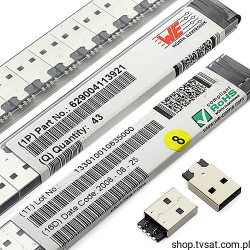 629004113921 USB-A Socket with Clip SMD WURTH