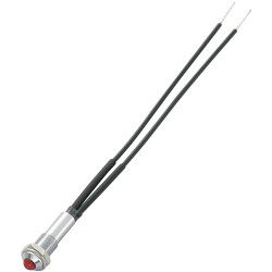 Sedeco 726665 Standard indicator light with bulb and leads Red 230V
