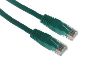 Kabel patchcord UTP5 1,0m zielony