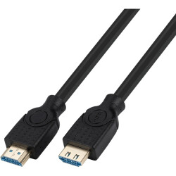Connection cable, UltraFlex + UL, 15 m, black, HDMI plug type A, straight to HDMI plug type A, straight, HDMI-MMR-15,0M-UF