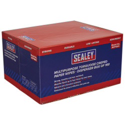 Sealey SCP1601 Multipurpose Paper Wipes - Dispenser Box - Turquoise 160 Shts