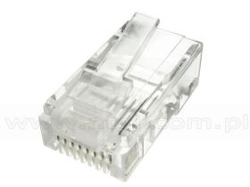 Wtyk RJ-45, rj45, 8p8c, kat5e, na przewód okrągły, drut, UTP