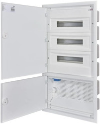 Rozdzielnica hybrydowa 3x18 podtynkowa drzwi metalowe białe / IP40 400V AC / ERP18-5-3V MEDIA 001101292