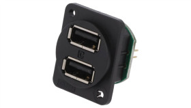 Gniazdo Usb A Na Panel Otwór Pod Śrubę Płaską Przykręcany Cp30100x