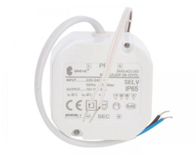 Zasilacz LED 12V DC 20W 1,66A IP65 /z zabezpieczeniami/ ZLDP 20-12YCL 19712-9037