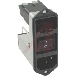 Złącze IEC IEC C14 Montaż na panelu Męski 6A Proste liczba bezp 2 Szybkozłączne Schurter