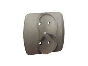 AKORD Gniazdo podwójne bez uziemienia satyna metalik AG2/29 KONTAKT SIMON