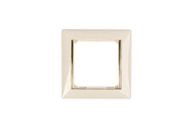 VALENA Ramka pojedyncza pozioma krem/złoto 774151
