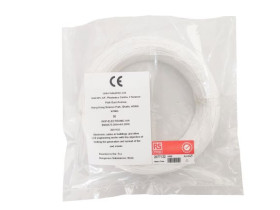 Przewód montażowy 0,2mm² Biały RS PRO ETFE 24 AWG 300 V dł. 50m 1/0,51 mm +160°C