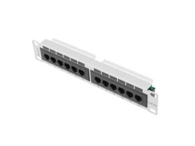 Patch panel 12 port 1U 10 kat.5E szary LANBERG PPU5-9012-S