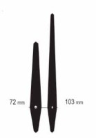 UM213.10C Komplet wskazówek: godzinowa 72mm, minutowa 103mm - solidy, czarne