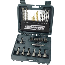 Brüder Mannesmann M54336 36-Piece Universal Drill Bit Set for All Materials
