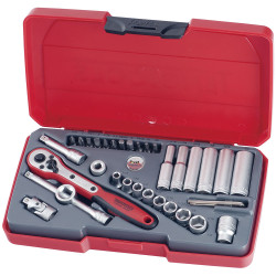 Teng T1435AF Socket Set of 35 A/F 1/4in Drive