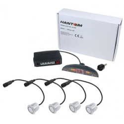 Czujnik Cofania BS512-S4 srebne regulowane, wyświetlacz LED, HANTOM