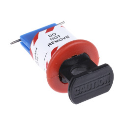 Blokada Miniaturowa blokada wyłącznika RS PRO Czarny, Niebieski, Czerwony zamki: 1