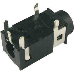 Cliff FC68125 Audio Jack Socket Horizontal Mount 4 Pins Stereo Black