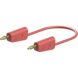 St&#xE4;ubli 641037-20022 LK-4A-S25 Test lead, 200 cm red, stackable &#xD8; 4 mm plugs
