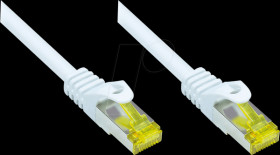 8070R-003W Patch cable - Cat.7 raw cable, white, 0,25m