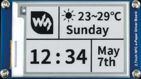 18136 Developer boards - Display ePaper, 2.7", NFC, black/white