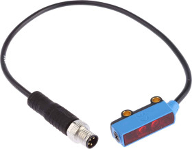 Czujniki fotoelektryczne Tłumienie tła w obudowie prostokątnej SICK PNP zakres 1 mm → 150 mm LED