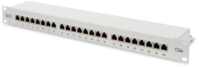 Patch panel, LSA, (W x H x D) 482 x 44 x 109 mm, gray, DN-91524S
