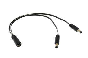 Rozdzielacz DC 1x2 | 1 x gniazdo 2.1x5.5 mm + 2 x wtyk 2.1x5.5 mm