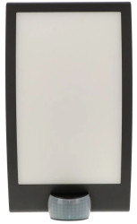 Oprawa elewacyjna z czujnikiem ruchu i zmierzchu Steinel L 22 S PIR max. 60W E27 IP44 IK03 230V antracyt / nierdzewna ST035709