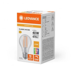 Żarówka LED A60 E27 4.2W = 40W 470lm 2700K Ciepła Biała ŚCIEMNIALNA FILAMENT LEDVANCE