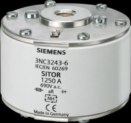 NH fuse NH2, 1000 A, aR, 440 V (DC), 690 V (AC), 100 kA breaking capacity, 3NC3241-6B