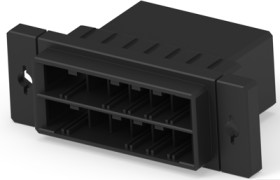 Plug housing, 12 pole, pitch 5.08 mm, straight, black, 1-179555-6