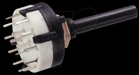 CK-1051 Stepped rotary switch, 3-pin, 4 positions, print contact