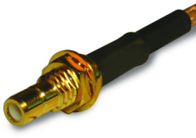 SMB panel socket 50 Ω, RG-174, RG-188, RG-316, LMR-100A, Belden 7805A, RG-174LL, solder connection, straight, 142191
