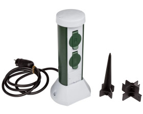 Słupek ogrodowy 2x2P+Z 16A IP44 /przewód OWY 3x1 2mb/ 077768200021