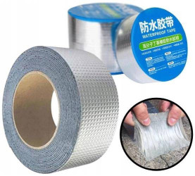 WODOODPORNA TAŚMA BUTYLOWA USZCZELNIAJĄCA WYCIEK NAPRAWCZA MOCNA 5mx5cm