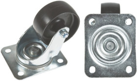 Koło samonastawne średnica kabla 80mm Płyta Tente 125kg wysokość całkowita 108mm