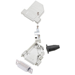 Encitech 6355-8042-32 DTSL15 15-pin D-Sub Receptacle set 45&#xB0; Solder Bucket