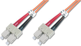FO duplex patch cable, SC to SC, 1 m, OM2, multimode 50/125 µm, DK-2522-01