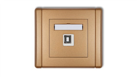 Flexi Gniazdo Pojedyncze Usb-Ab Złoty Metalik 8Fgusb-3