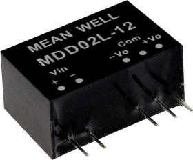 MW Mean Well MDD02N-12 Moduł przetwornicy DC/DC 83 mA 2 W Ilość wyjść: 2 x Content 1 szt.