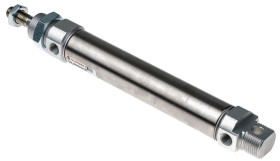 Siłownik pneumatyczny z tłoczyskiem skok: 100mm Norgren Ø 25mm dwustronnego działania Action 204mm Bufor RM/8025/M/100