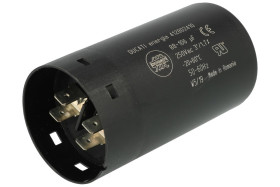 Kondensator; silnikowy (rozruchowy); 412802410 88-106uF; 100uF; 250V AC; fi 45,5x84mm; konektory 6,3mm; Ducati; RoHS