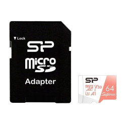 Karta Pamięci Micro SDXC 64GB Silicon Power UHS-1 U3 V30 z adapterem