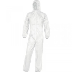 Kombinezon z kapturem z włókniny polipropylenowej biały rozmiar M PO106BCTM