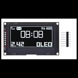 Wyświetlacz OLED 2,42&quot; 128x64 z interfejsem SPI (biały)